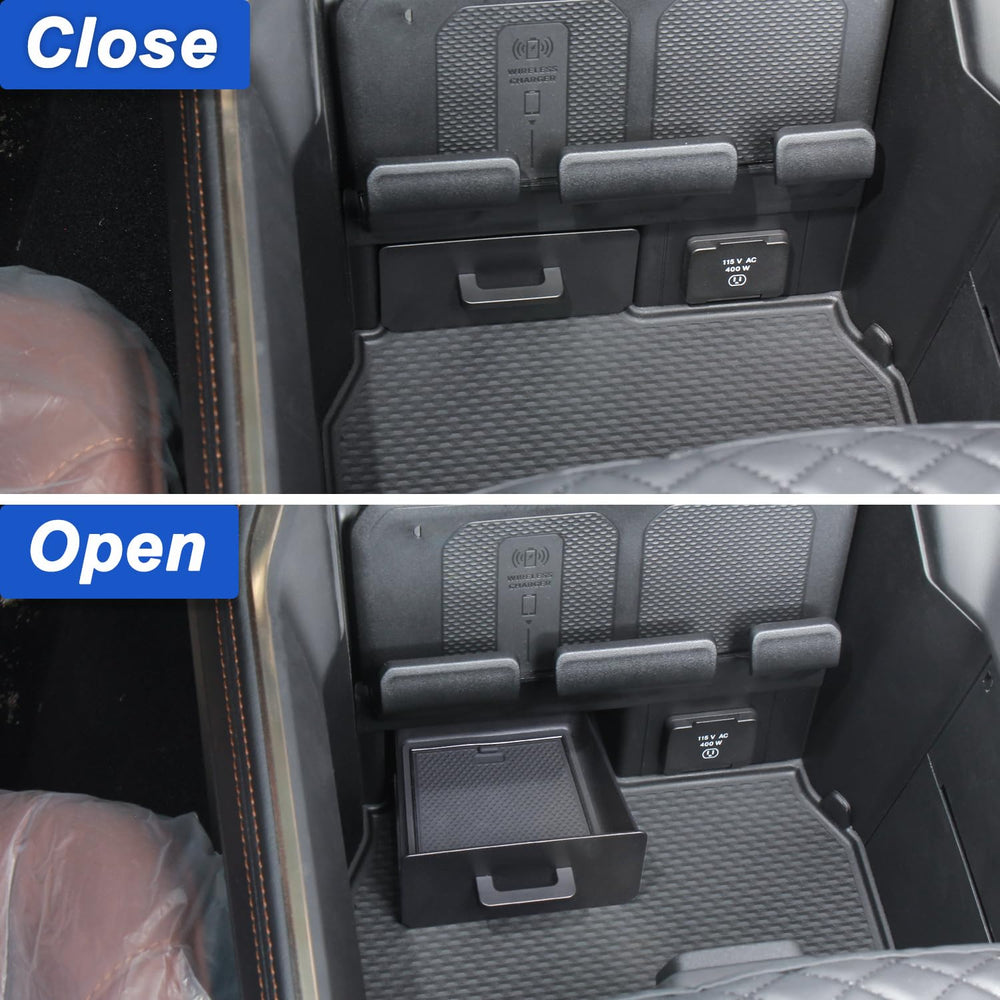 PIMCAR drawer with non-slip pads stays secure while driving.