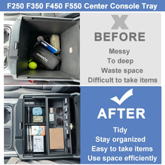 PIMCAR non-slip pads detail ensuring tray stays steady in the center console.