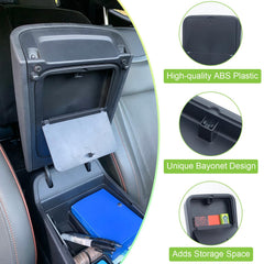 PIMCAR seamless under-armrest fit enhances cabin organization in Santa Cruz.