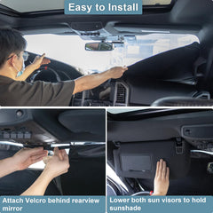 PIMCAR sun shade reduces heat inside RAM 1500 cabin after parking