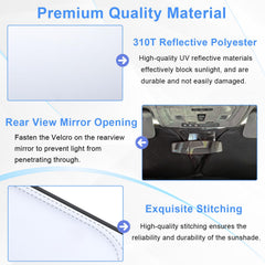 PIMCAR windshield shade demonstrates cabin cooling during hot commutes.