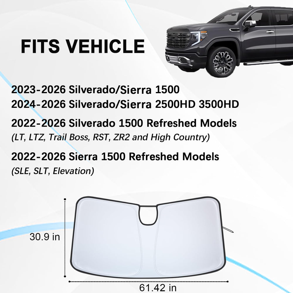 PIMCAR windshield shade foldable pouch for easy storage after use.