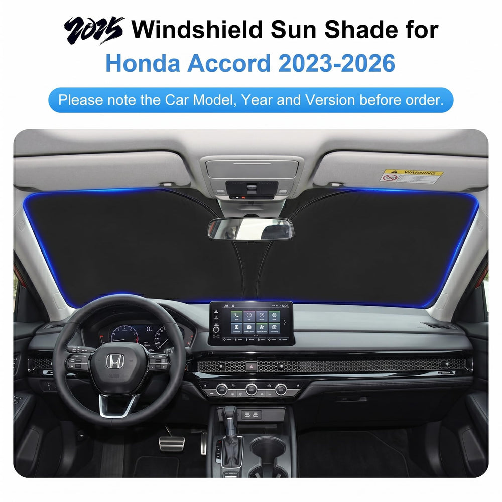 PinBaoLaLa windshield shade folded in the pouch for easy daily storage.