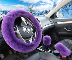 Pinbola handbrake cover in purple for a cozy interior touch