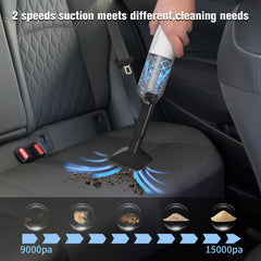 PINXC mini vacuum cleaner cordless lightweight for easy one-handed cleaning anywhere.
