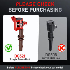 Pindex DG521 coil with packaging reveals sturdy housing and OEM-fit design.