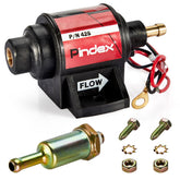 Pindex Universal 12V pump top view highlights compact design for easy installation.