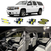 Pinihed Suburban front map lights illuminate the dashboard area for easier night-time reading.