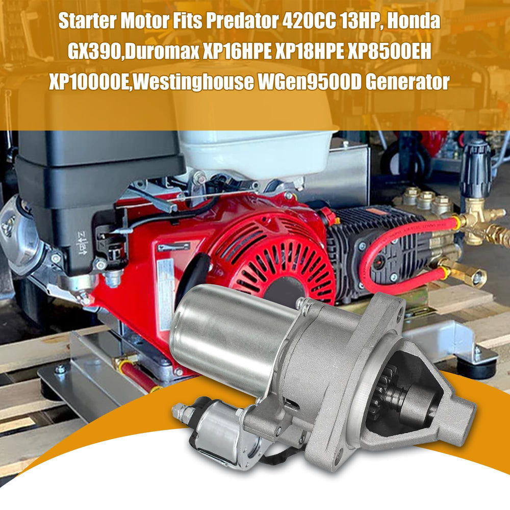 Piogarten starter motor for XP8500EH/XP10000E; reliable cranking for heavy-duty generators.