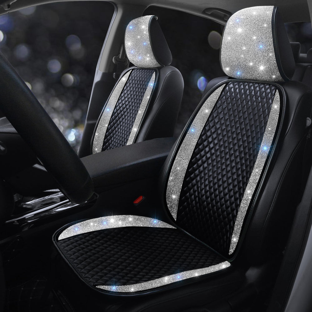 Pirador Bling front seat cover with rhinestones adds glamour and protection.