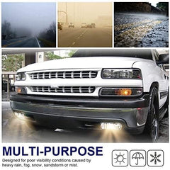pit66 fog lights passenger side for Chevy Suburban 1500/2500 2000-2006 improve weather visibility.