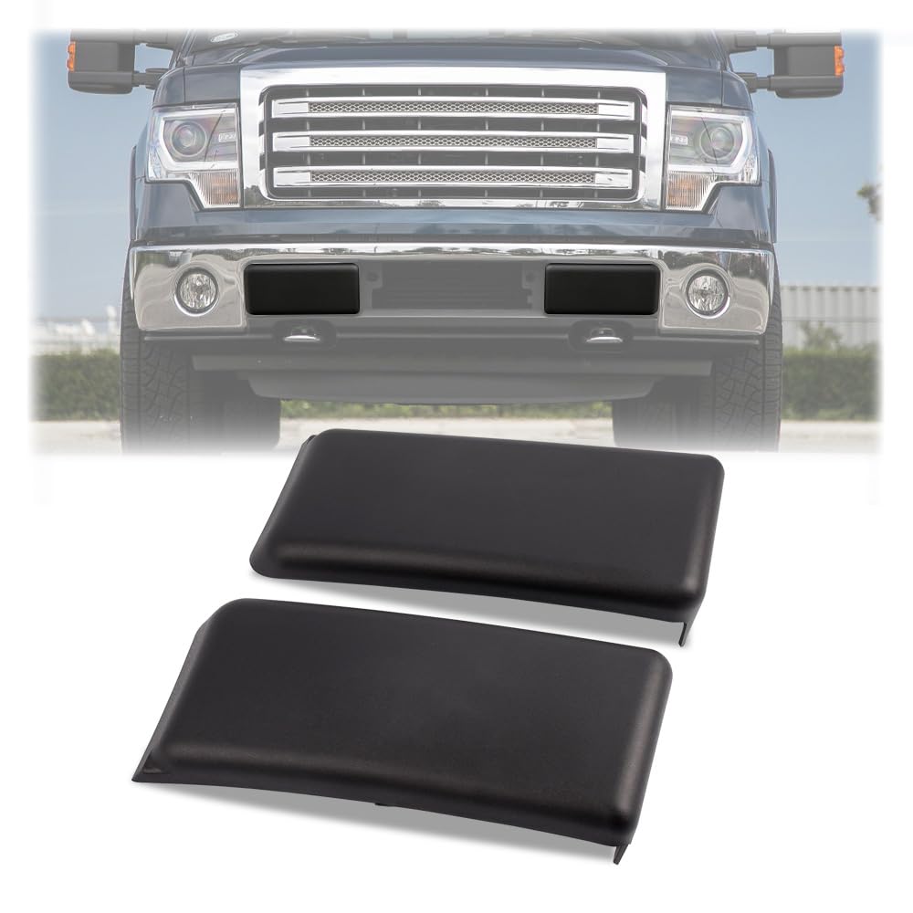 PIT66 front bumper guards on Ford F-150 2009-2014 driver side for added protection.