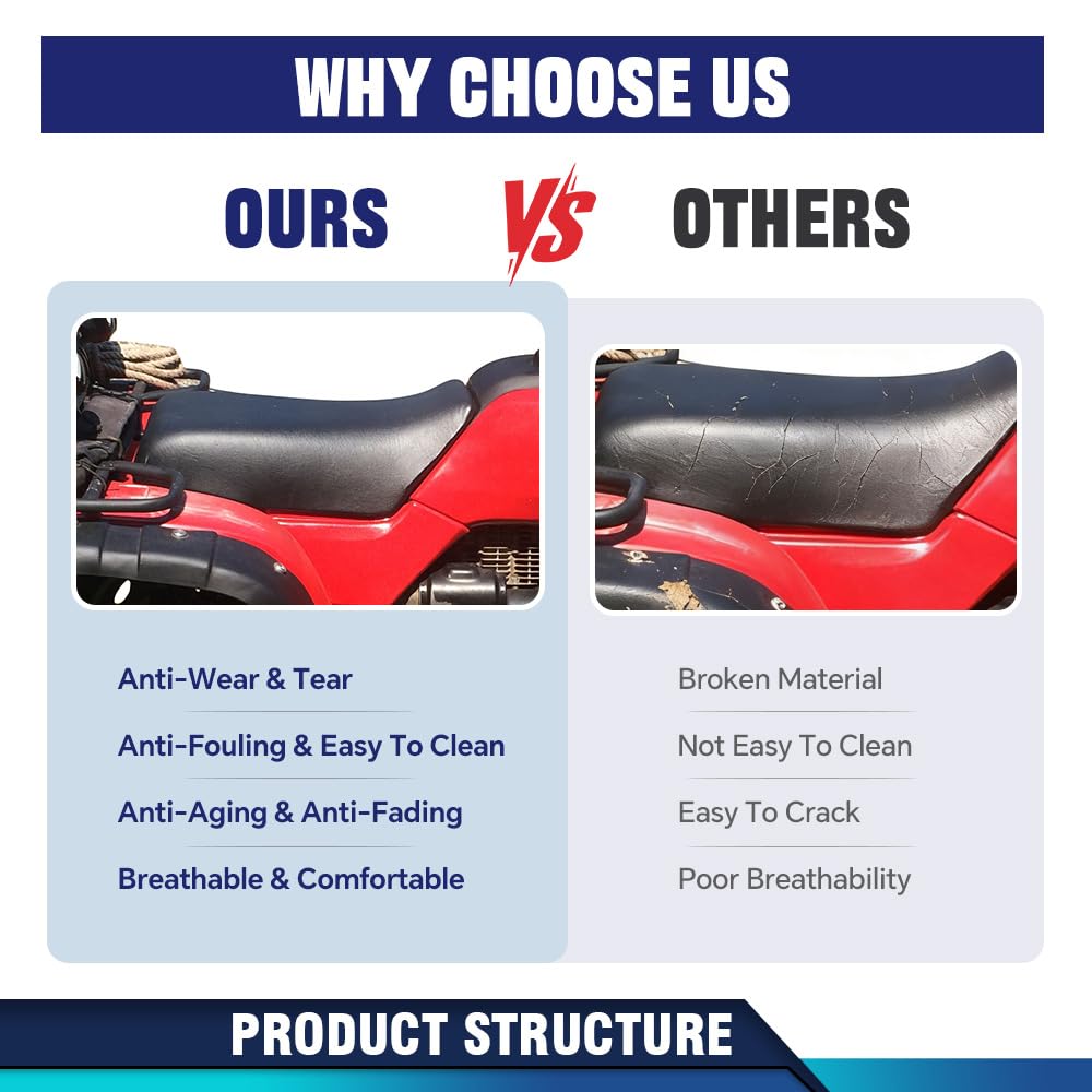 PIT66 leather-durable black seat cover enhances durability and simple maintenance.