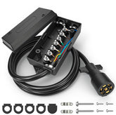 PKDOAX 7-pin trailer harness plug with copper blade for secure connections on the road.