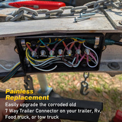 PKDOAX color-coded wiring diagram guide assists correct connections.