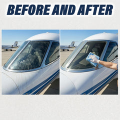 Plane Perfect Eyes Outside removes bug residue from windshields.