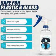 Plane Perfect Eyes Outside multi-surface cleaner coats car windows clean.