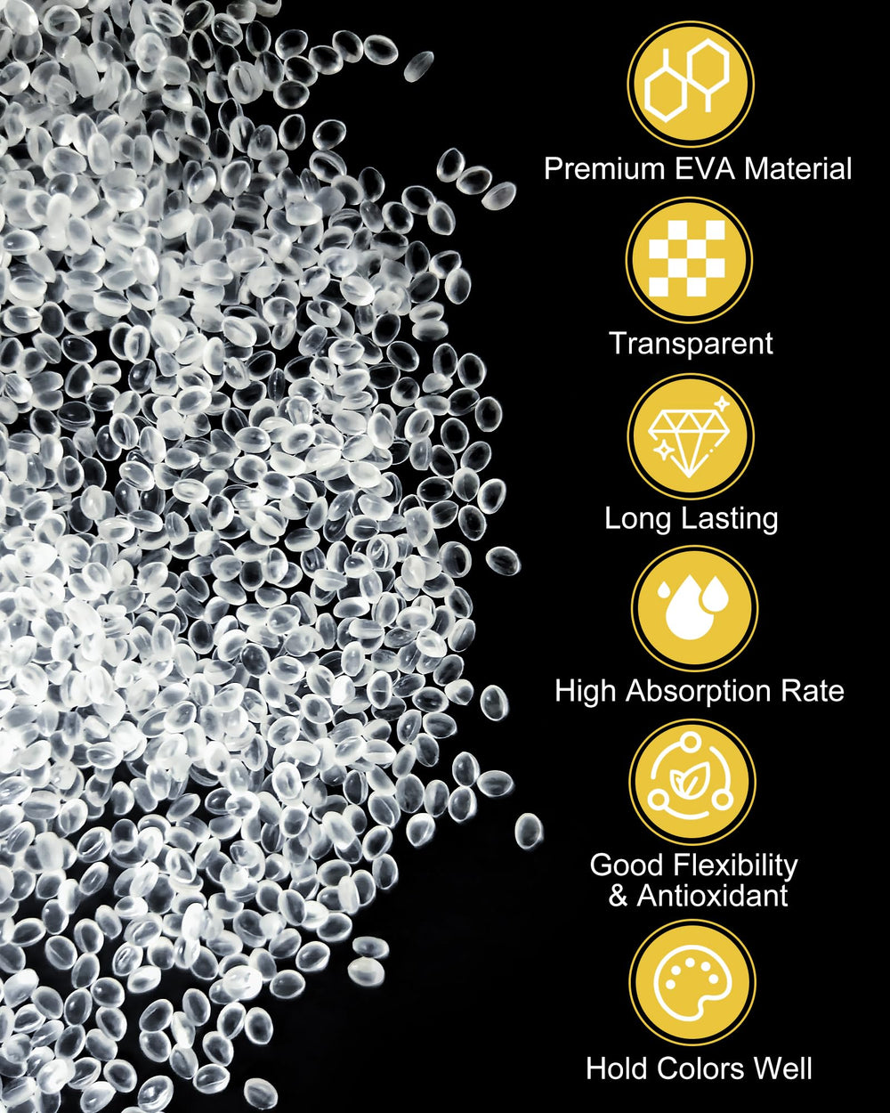 PLANTIONAL clear gel crystal beads for decorative displays and scents.