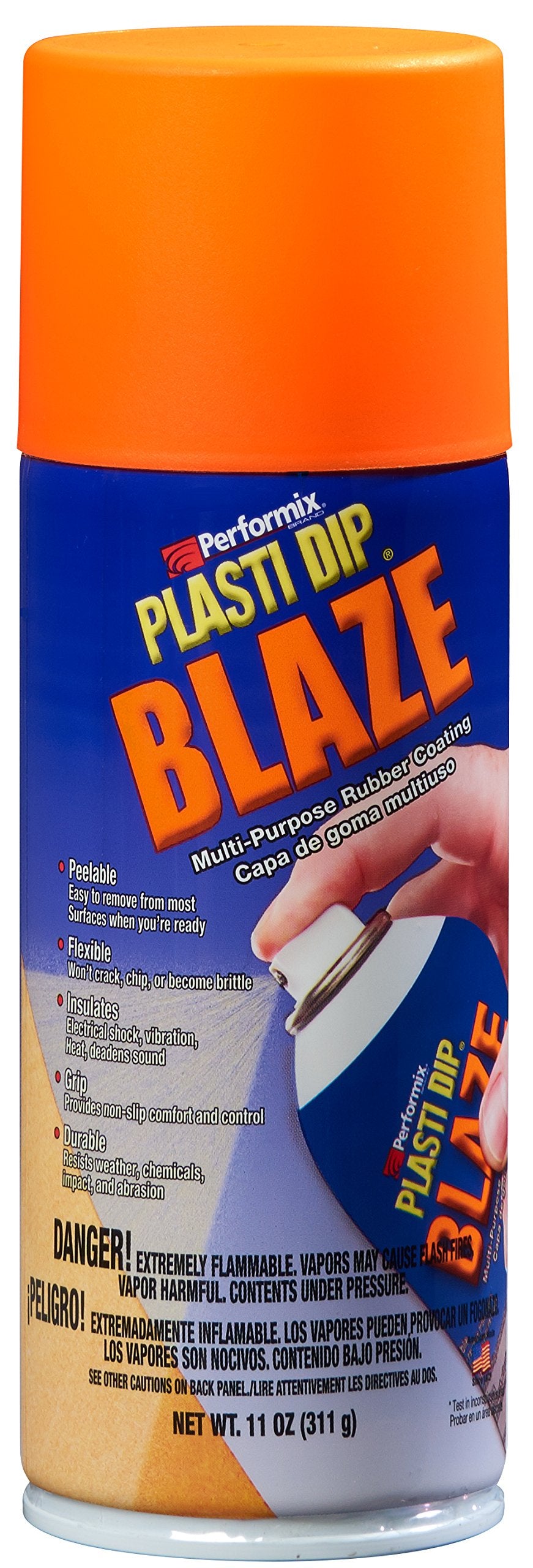 Plasti Dip Blaze Orange spray can for high-visibility DIY projects