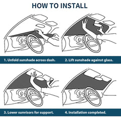 Plasticolor bubble-insulation reversible sunshade delivers durable shielding and flexibility.