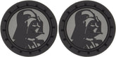 Plasticolor Darth Vader coasters in car cup holder protect surfaces and add style.