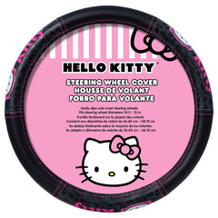 Hello Kitty collage wheel cover highlighting double stitching and bold hi-contrast accents
