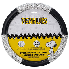 Plasticolor Peanuts Snoopy Expressions steering wheel cover closeup stitching enhances grip and premium look