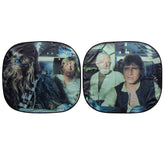 Plasticolor Star Wars Millennium Falcon sunshade, side view blocks glare for smoother driving