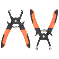 PLATATO disconnect pliers with 40-degree offset jaws aid tough-space fuel line work.