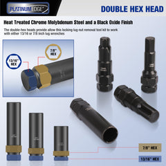 PLATINUMEDGE dual-drive keys fit common sockets for convenience.