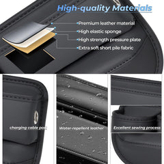 PLEW sleek-storage-organizer inside car keeps phone and keys within reach.