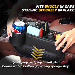 PLEW universal-fit-gap-bag-car-cup-holder demonstrates quick 10-second installation.