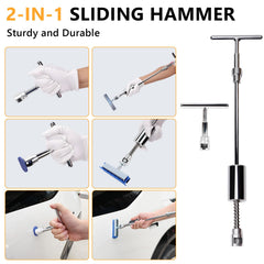 Ployroum kit used on car door and household metal surfaces