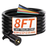 PlugSaf 8ft 7-Way Trailer Plug demonstrates rugged build for reliable towing.