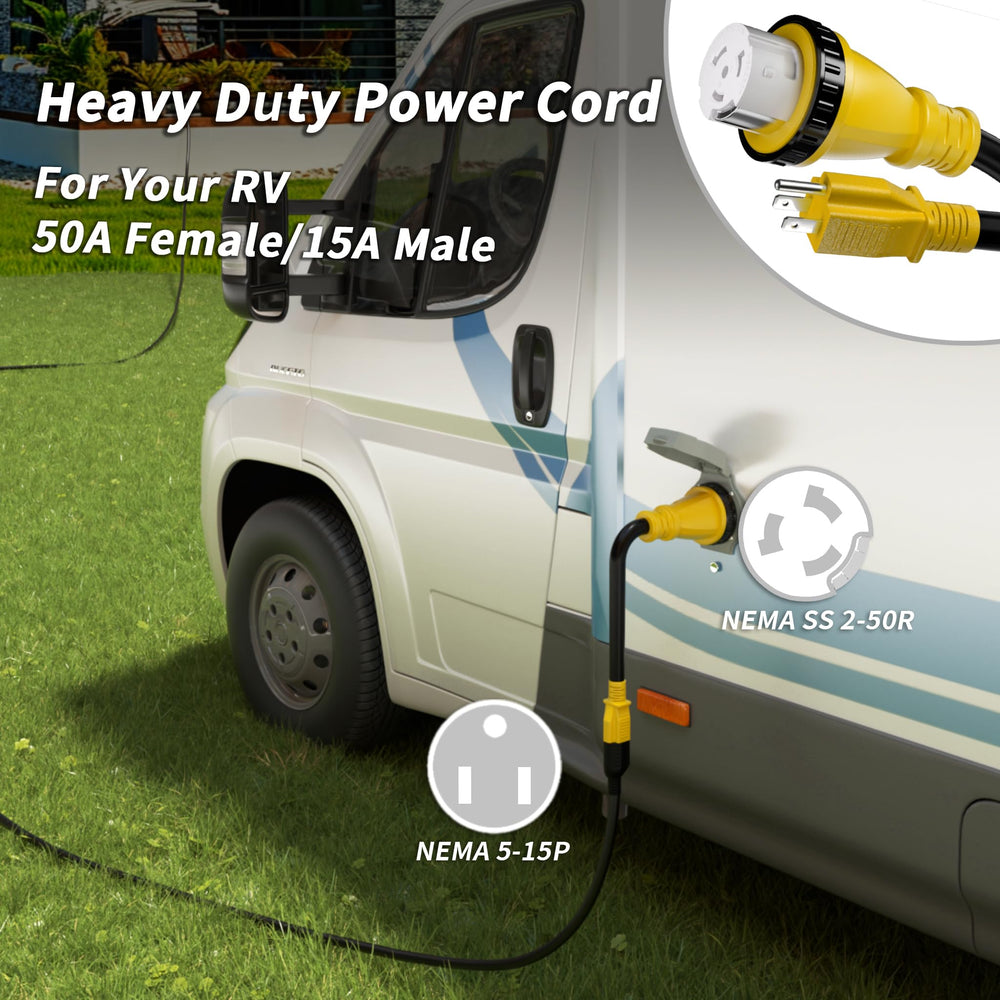 PlugSaf 15A male NEMA 5-15P for reliable 125V RV hookups