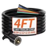PlugSaf 7-pin trailer plug front view for reliable towing compatibility.