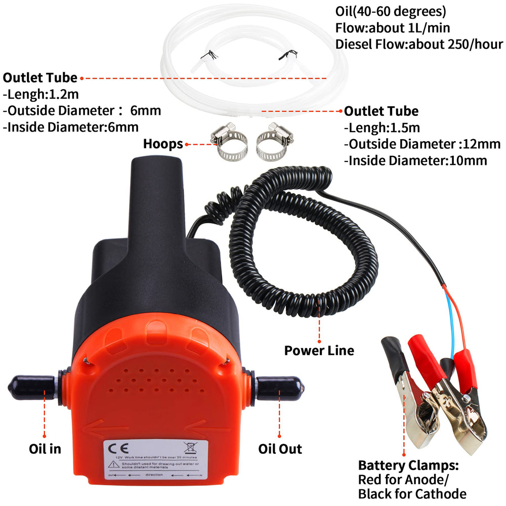 PLUMIA oil extractor pump hose assembly with dual inlet and outlet hoses