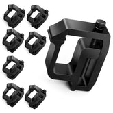 Plumrelos camper shell clamps assembly showing drill-free installation.