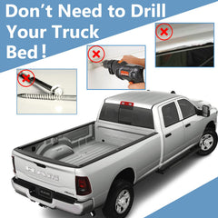 Plumrelos no-drill mounting hardware protects paint during installation.