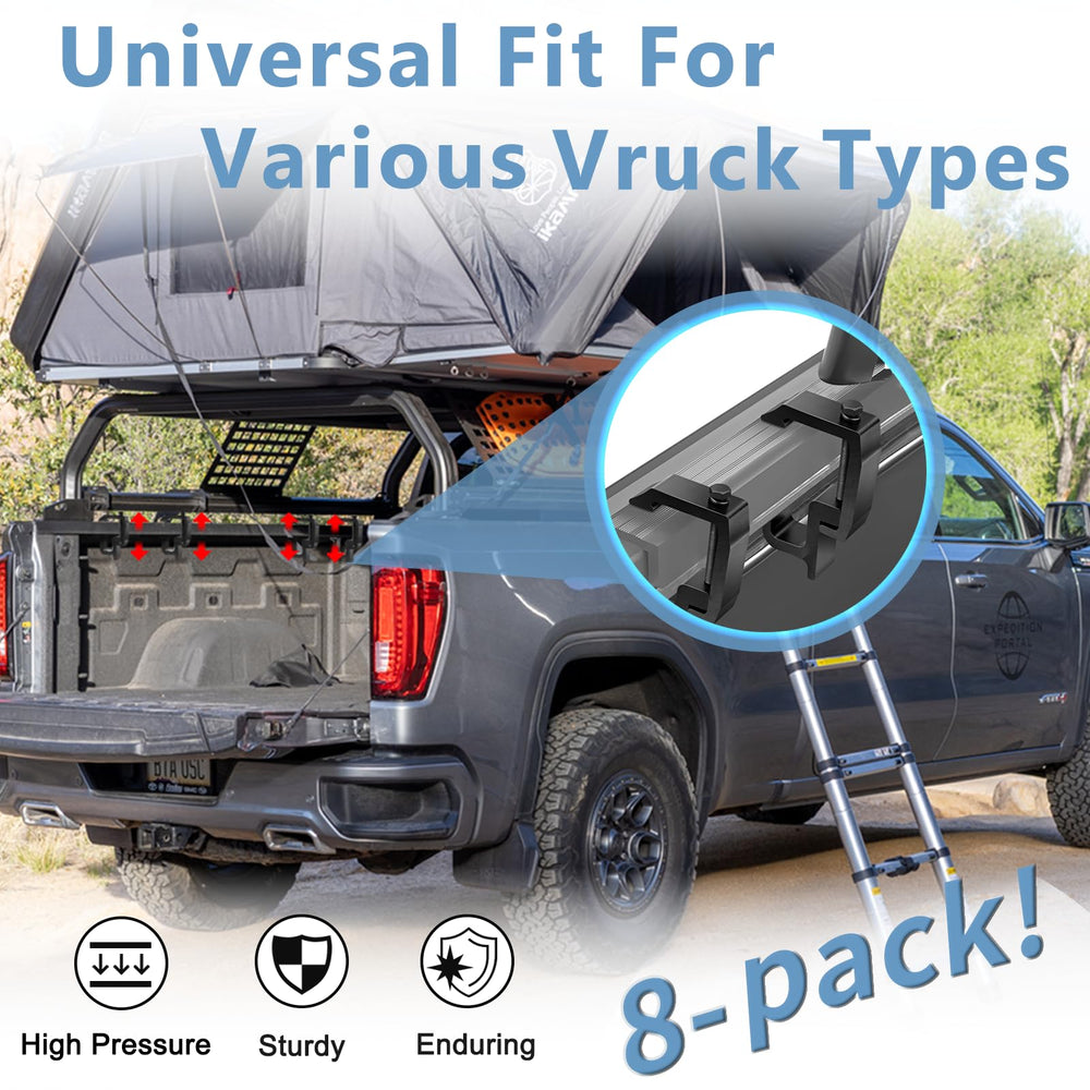 Plumrelos off-road topper clamps secure canopies on rough trails.