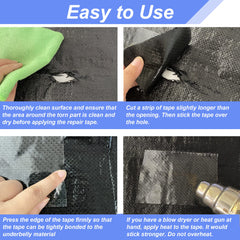 PlusRoc RV underbelly tape application demonstrates easy cut-and-stick method.