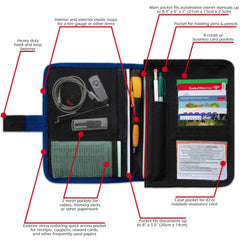 PlusXpres glove box organizer credit card pockets organize up to eight cards.