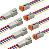 PLUXPAER 14AWG DT male connector close-up for automotive use