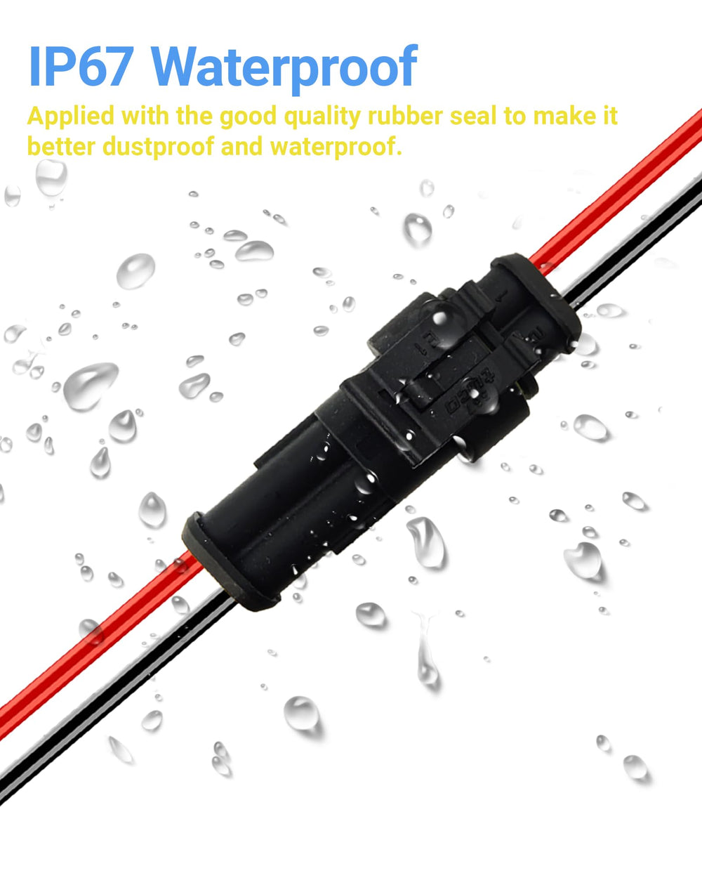 PLUXPAER wires detail shows 5.9 inch leads for flexible routing