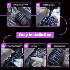 Pnkauto CV boot kit gloves keep hands clean during installation.