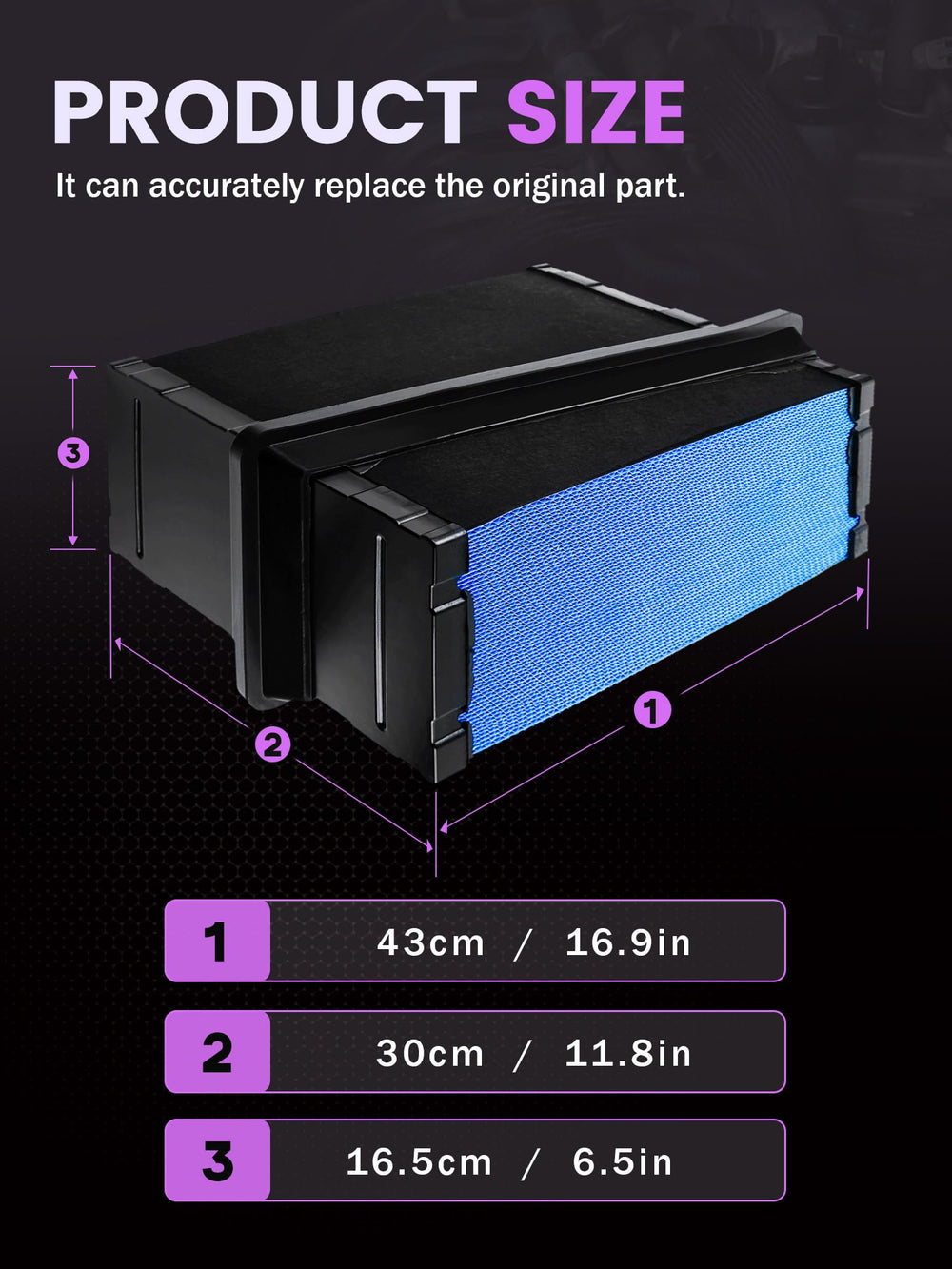 Pnkauto air filter for Peterbilt 569 promotes reliable filtration and engine performance.