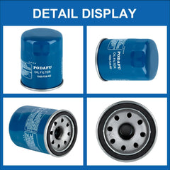 Podafu oil filter packaging 12-count, convenient replacement bundle.