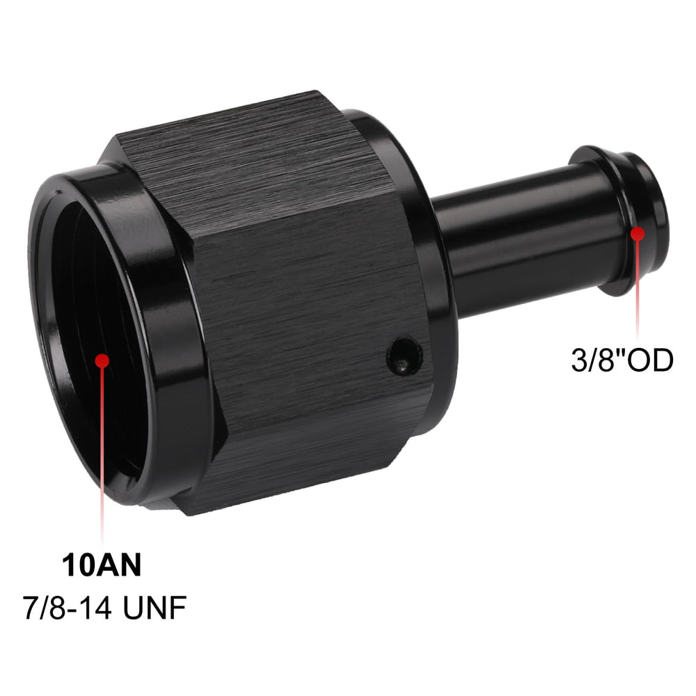 Podavelle aluminum adapter showing straight swivel design for flexible hose routing.
