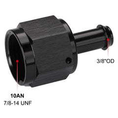Podavelle aluminum adapter showing straight swivel design for flexible hose routing.