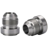 Podavelle 10AN weld bung pack 2 close-up shows precise mild steel build for durable connections.